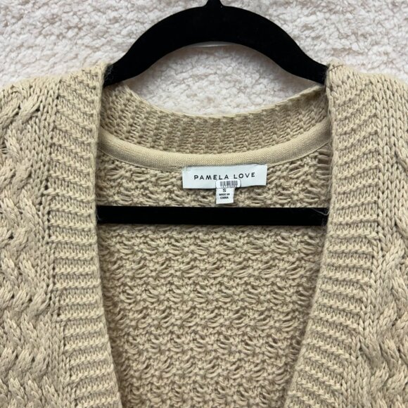 Small - PAMELA LOVE - Oversized Beige Soft Cardigan Rent the Runway $275 msrp - Picture 9 of 12